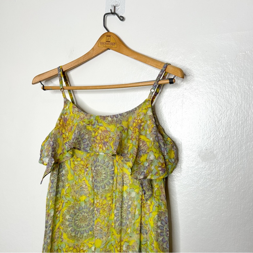 Antik Batik Pastel Kaleidoscope Print Flowy Sleeveless Silk Maxi Dress XS - Picture 8 of 8